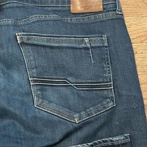 Outpost Makers Mens Relaxed‎ Straight Jeans Size 38 x 34 Dark Wash Stretch